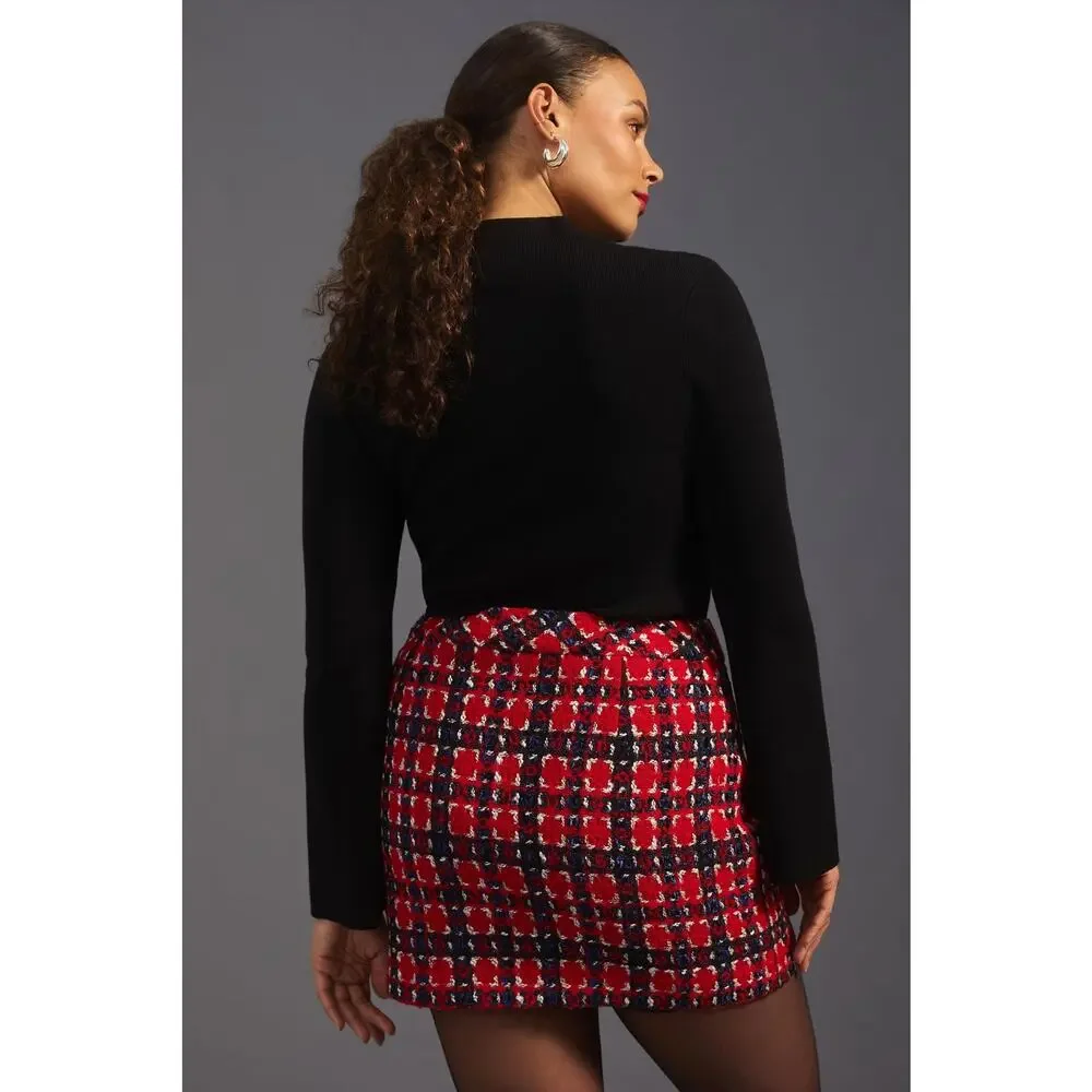 Anthropologie English Factory Tweed Mini Skirt - Plus Size 1X - - Picture 3 of 6